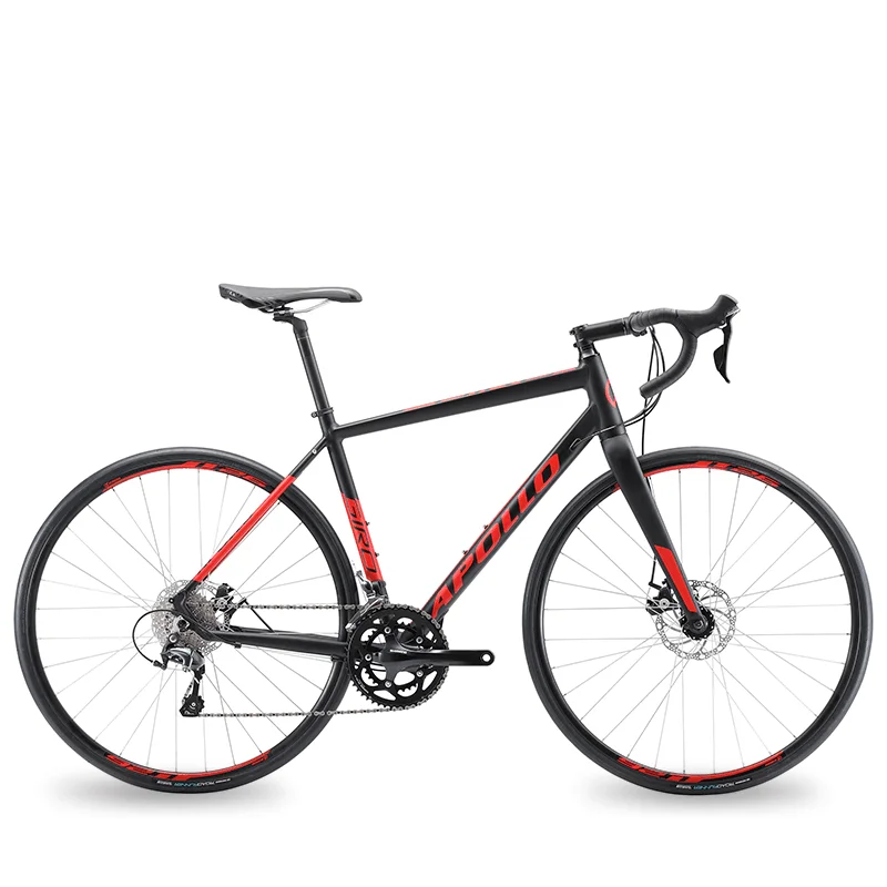 Apollo Giro 20 Road Bike - Matt Black / Red