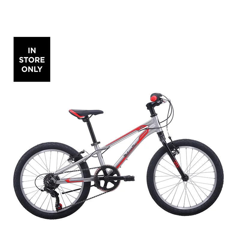 Malvern Star Attitude 20 Kids Bike – Brush Aluminum / Red