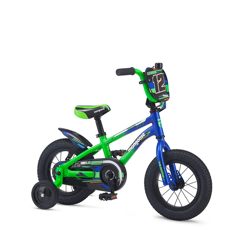 Mongoose Lilgoose 12" Kids Bikes - Blue/Green